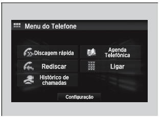 Tela do menu do telefone