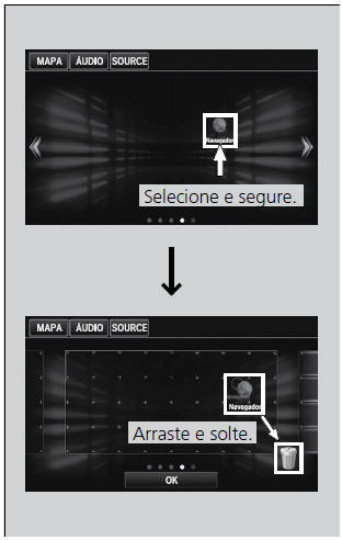 Para remover os ícones na tela HOME