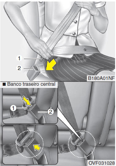 Para colocar o cinto de segurança