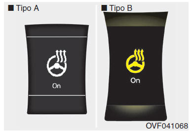 Aquecimento do volante ON/OFF