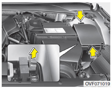 Substituição no painel de fusíveis interior